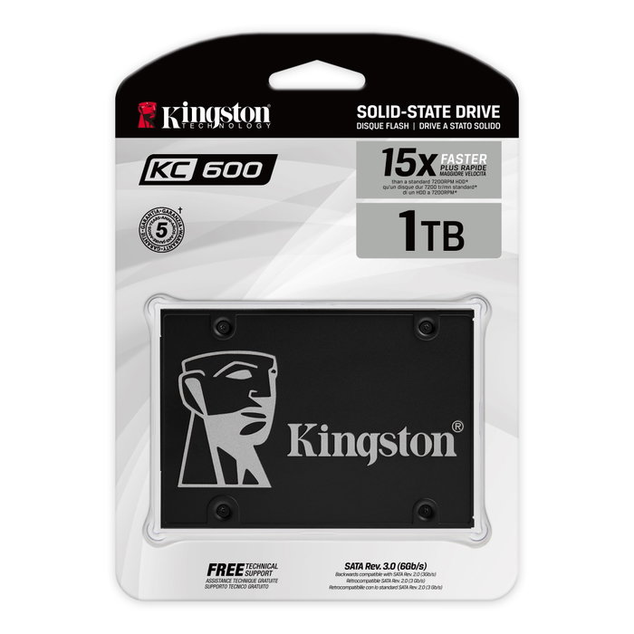 Kingston KC600 1 TB SSD 2.5 pulgadas SATA III